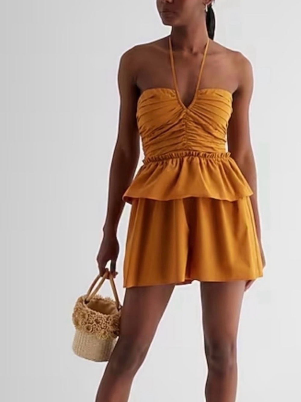 EXPRESS Tired Pleated Poplin Romper . NWT XL. $78 msrp